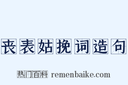 丧表姑挽词造句是什么意思的图片